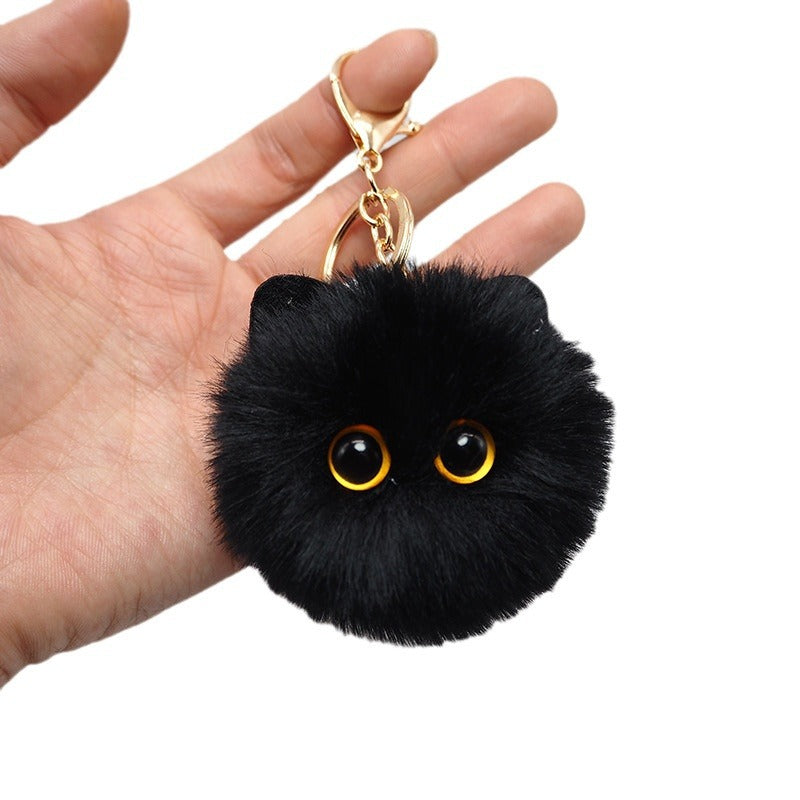 Wholesale Blush cat ball mountain mountain handmade plush doll keychain pendant girl heart schoolbag ornaments